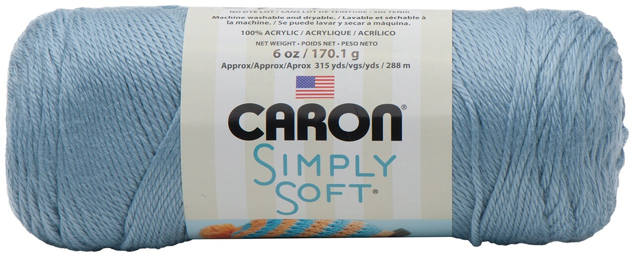 Multipack of 24 - Caron Simply Soft Solids Yarn-Light Country Blue